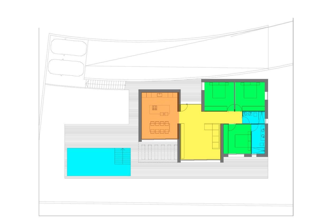 Ibizanisches Design-Villenprojekt in der Urbanisation Solana II, nur 10 km von Denia entfernt