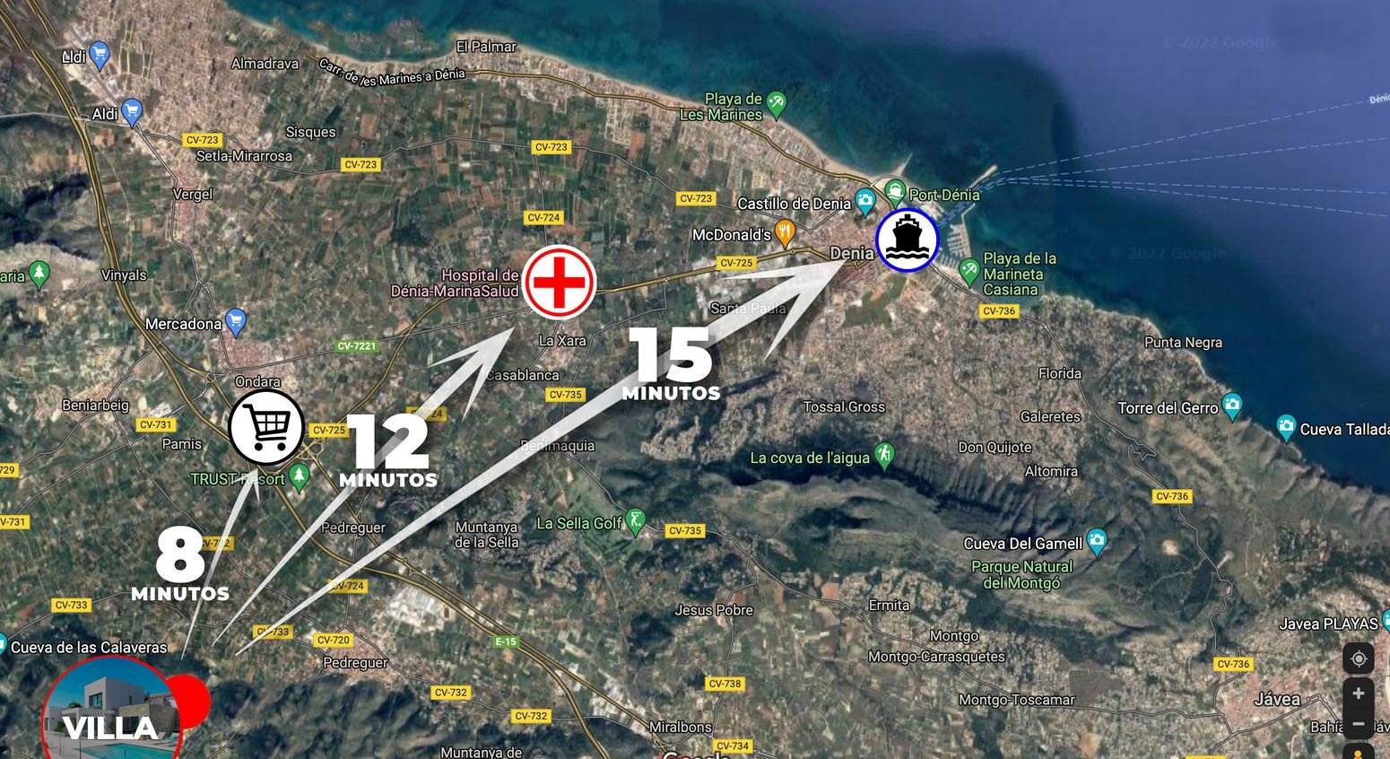 Design-Villenprojekt in der Urbanisation Solana II, nur 10 km von Denia entfernt