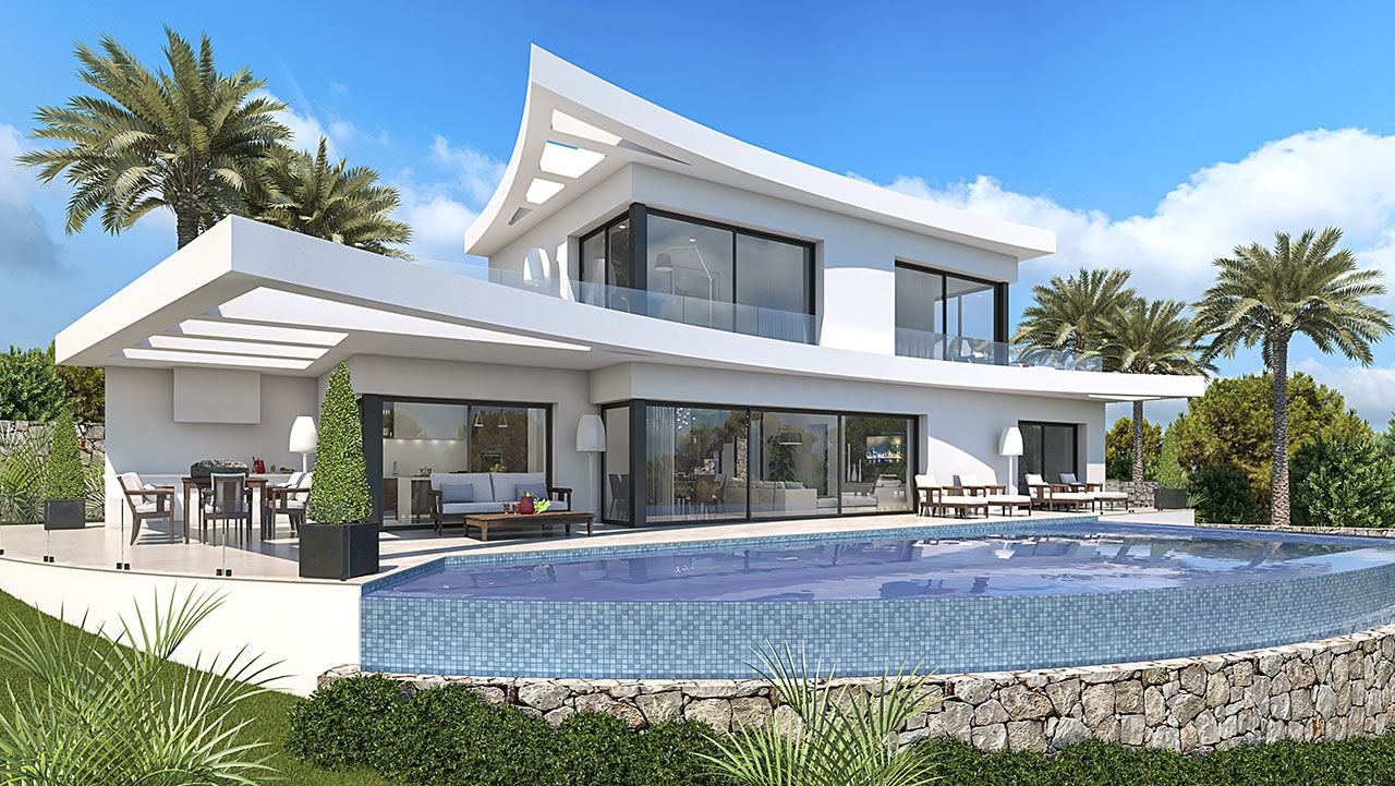 3511PEG Moderne neu gebaute Villa mit Meerblick in Pego zu verkaufen