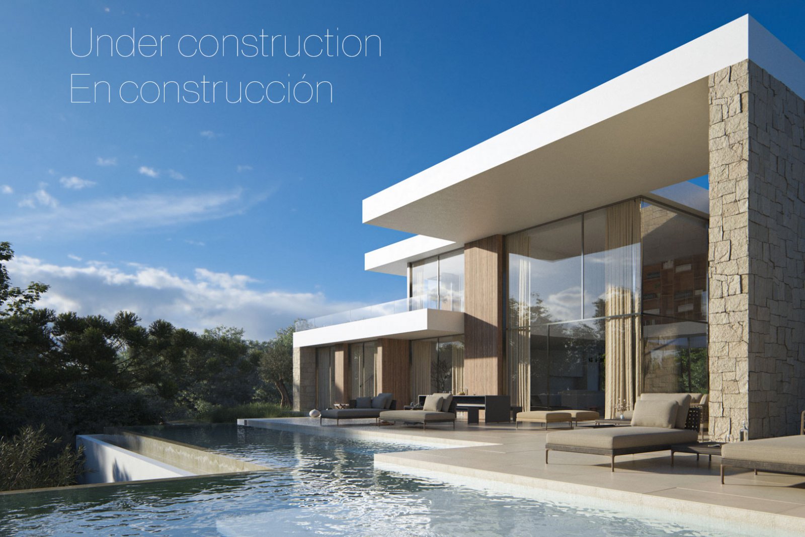 8300MOR Moderne Villa im Bau mit Panoramablick auf das Meer zum Verkauf in Moraira.
