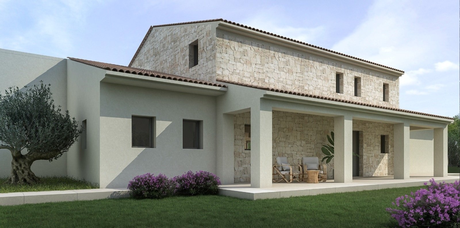 3483MOR Neugebaute Villa in Moraira zu verkaufen