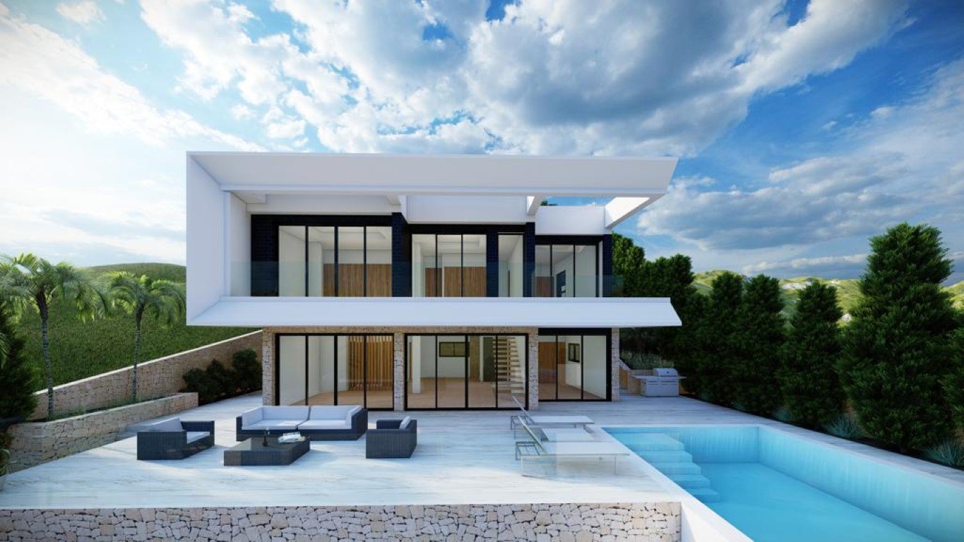 6369ALT Schöne moderne Neubauvilla mit Meerblick zum Verkauf in Altea Hills