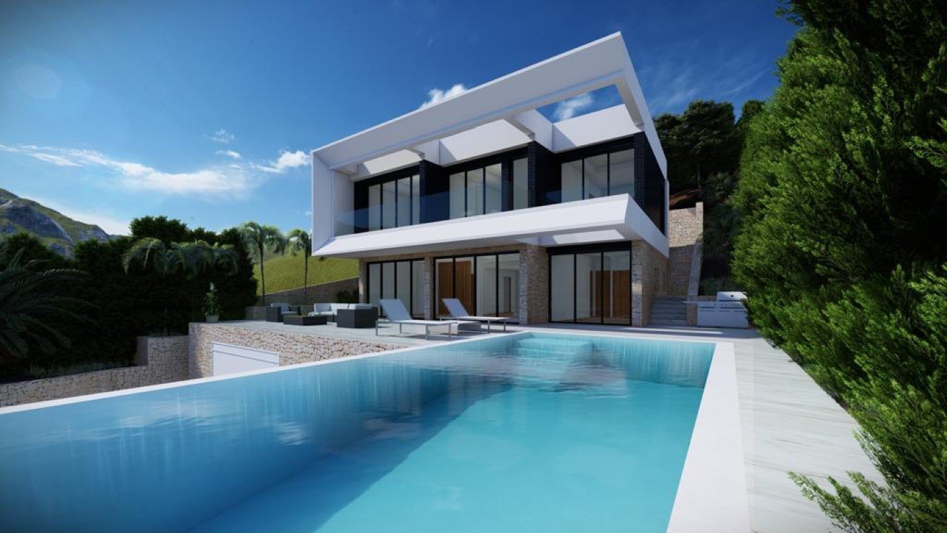 6369ALT Schöne moderne Neubauvilla mit Meerblick zum Verkauf in Altea Hills