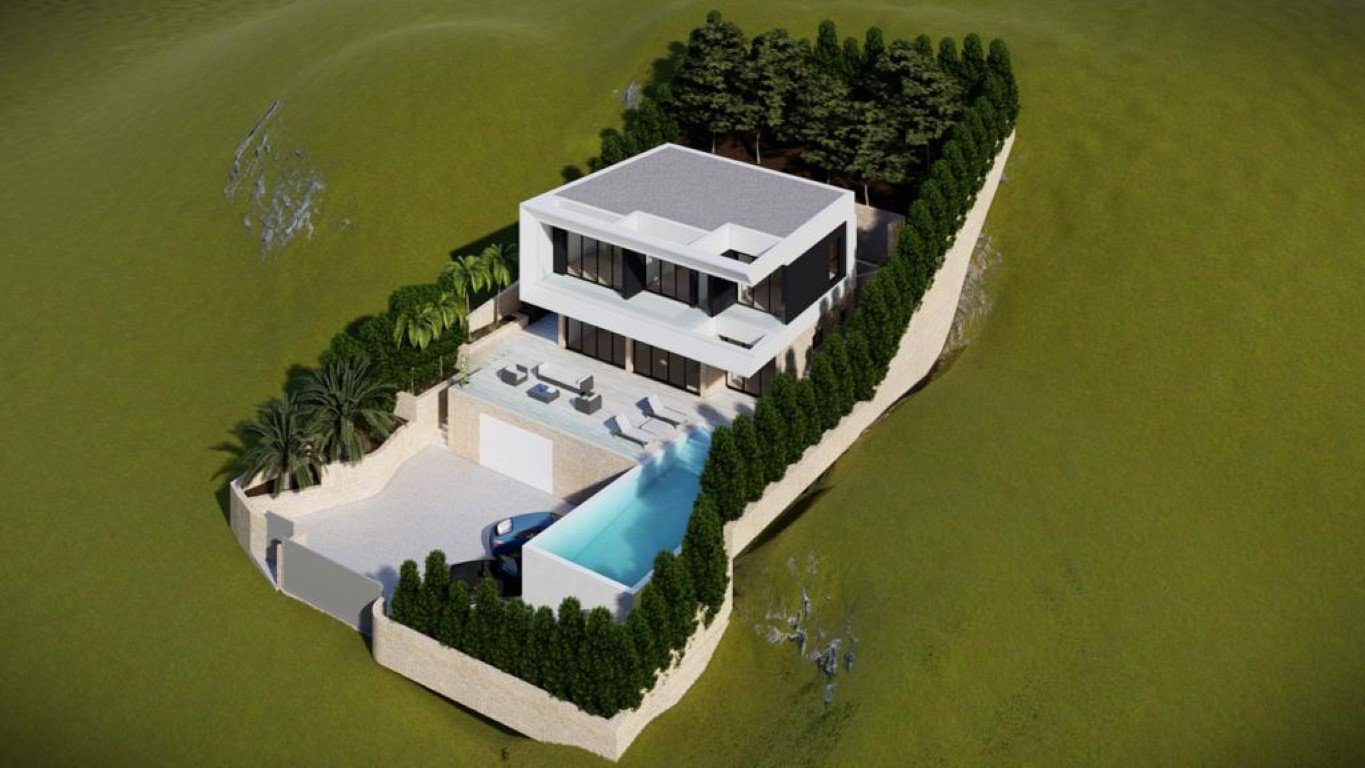 6369ALT Schöne moderne Neubauvilla mit Meerblick zum Verkauf in Altea Hills