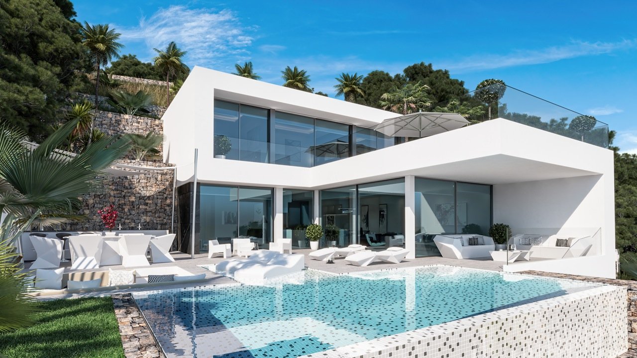 3230CAL Neu gebaute Villa zum Verkauf mit Meerblick in Calpe
