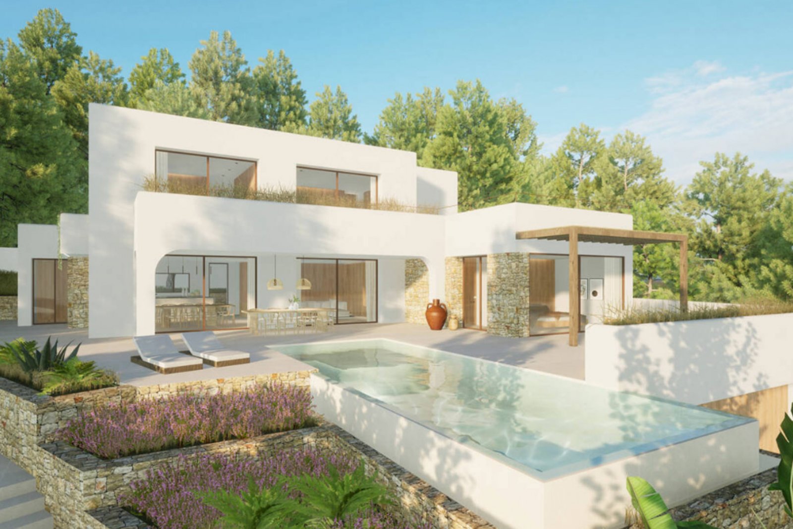 C4XY8166MOR Projekt zum Verkauf einer modernen Villa 1 km von El Portet und dem Zentrum von Moraira, Teulada.