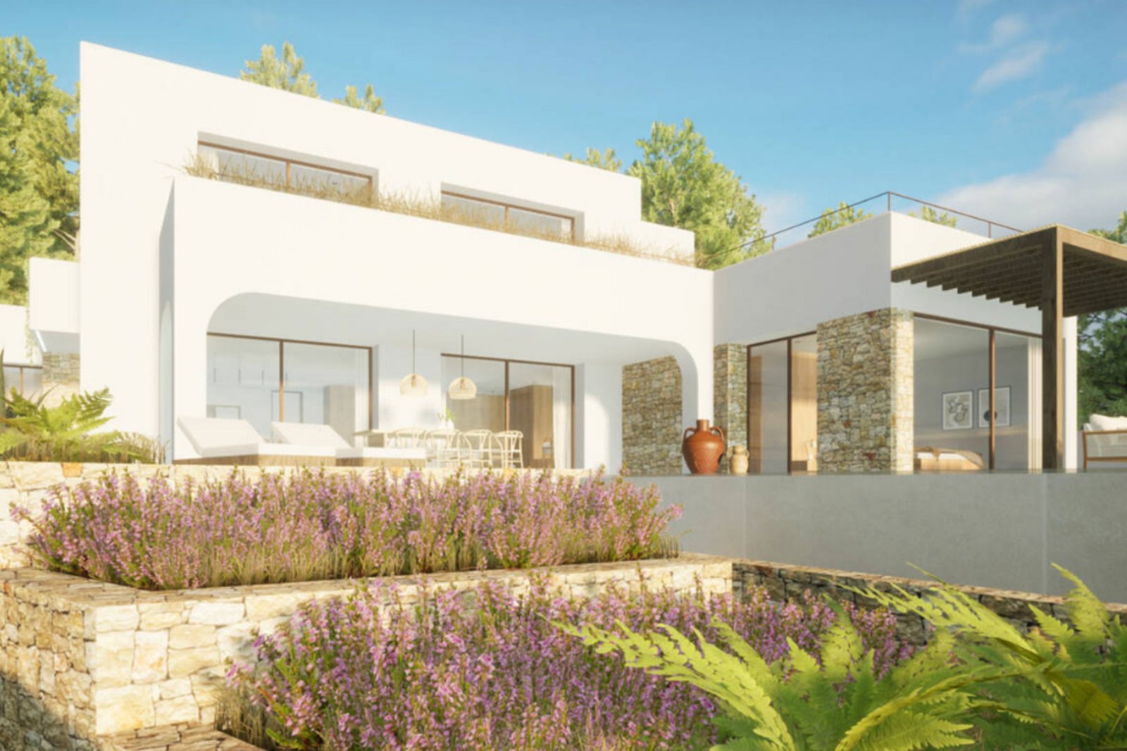 C4XY8166MOR Projekt zum Verkauf einer modernen Villa 1 km von El Portet und dem Zentrum von Moraira, Teulada.