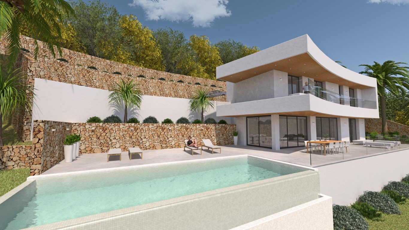 3382JAV Neu gebaute Villa mit Meerblick in Javea zu verkaufen