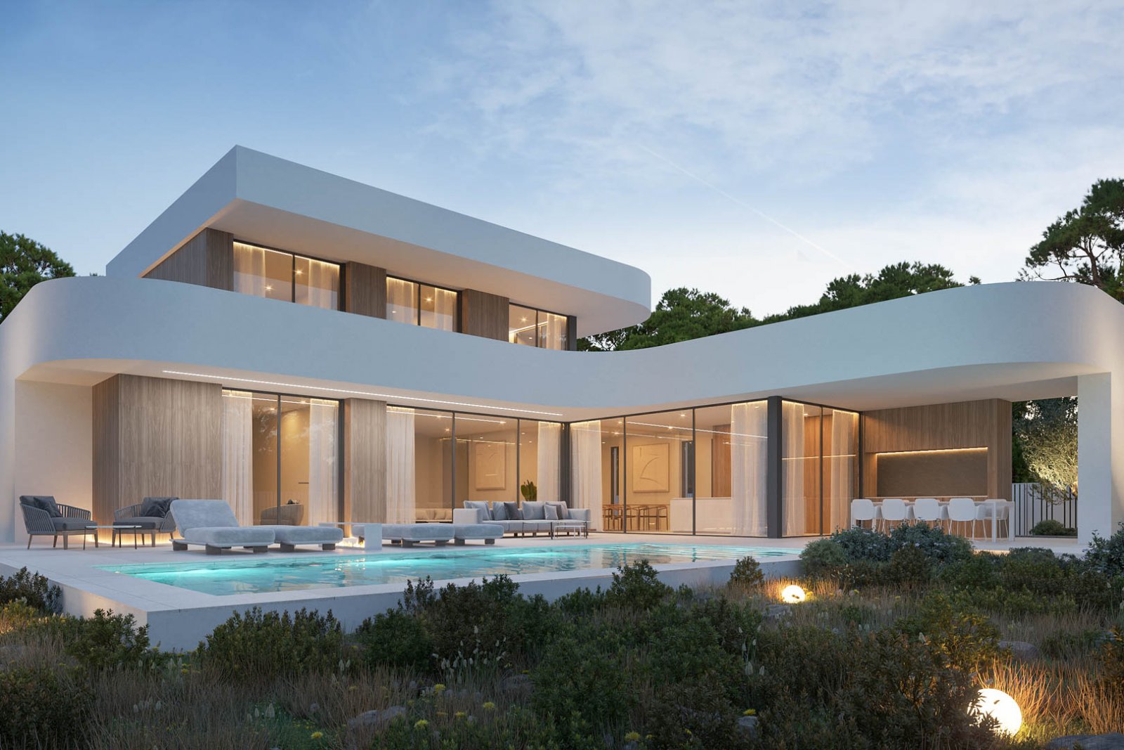 8209MOR Modernes Villenprojekt mit garantierter Lizenz zum Verkauf in Moraira.