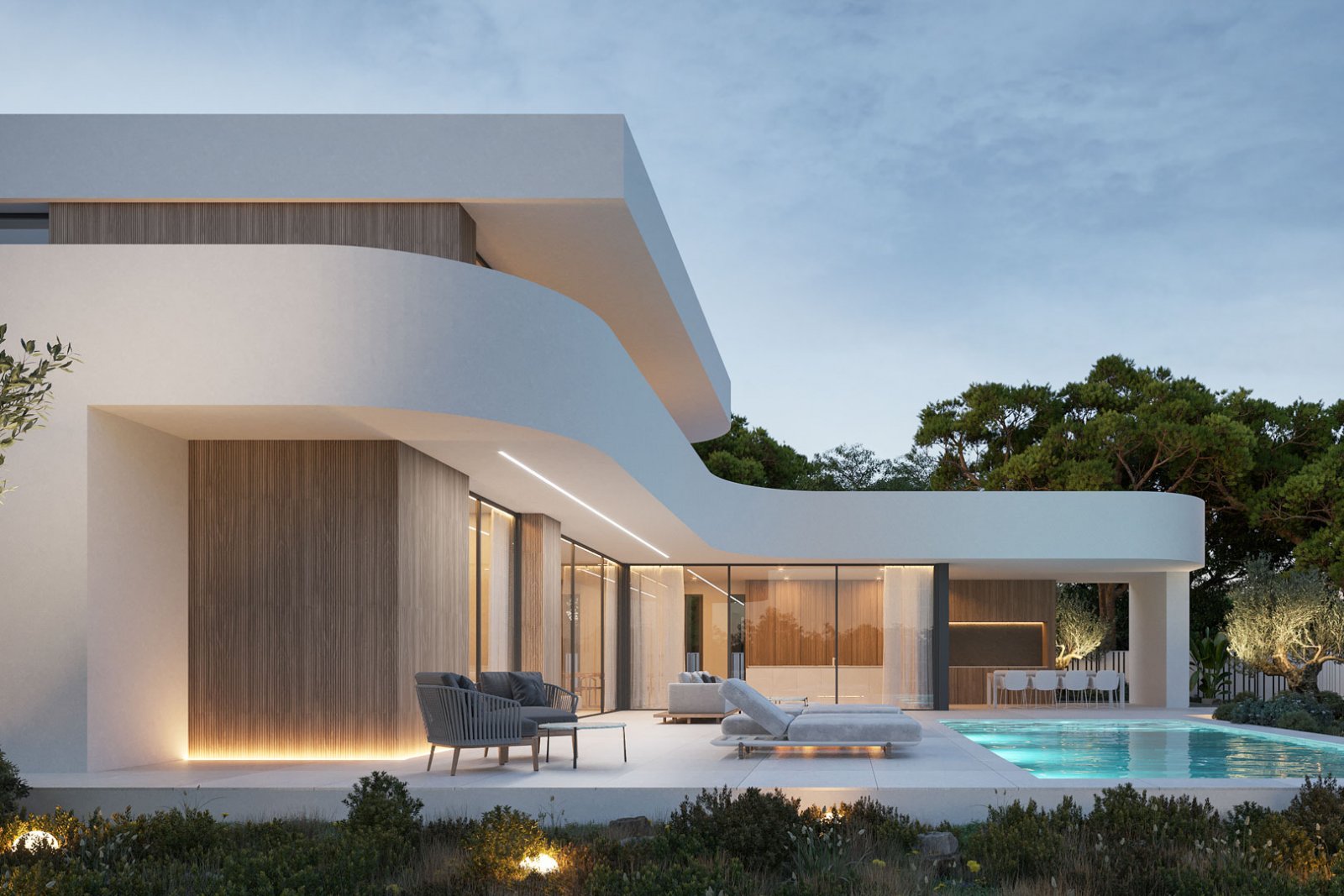 8209MOR Modernes Villenprojekt mit garantierter Lizenz zum Verkauf in Moraira.