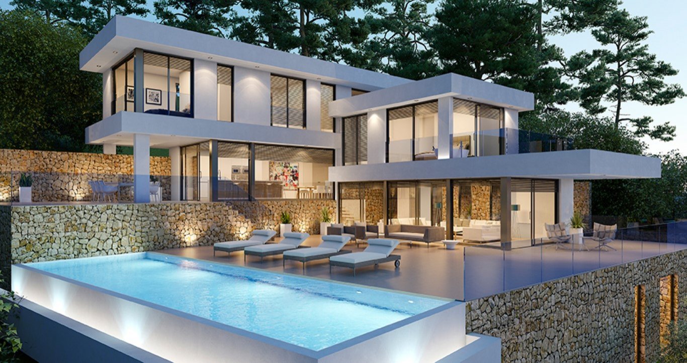 6295JAV Schöne Neubauvilla mit Meerblick in Javea zu verkaufen