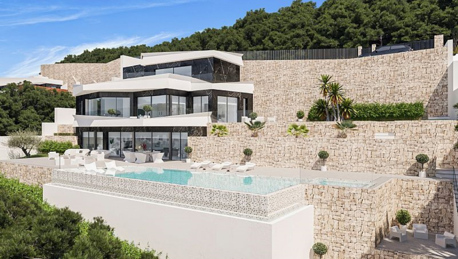 3615BEN moderne Neubauvilla mit Meerblick zum Verkauf in Benissa