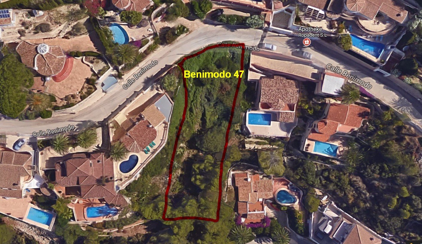 3101MOR Baugrundstück mit Meerblick zu verkaufen in Moraira