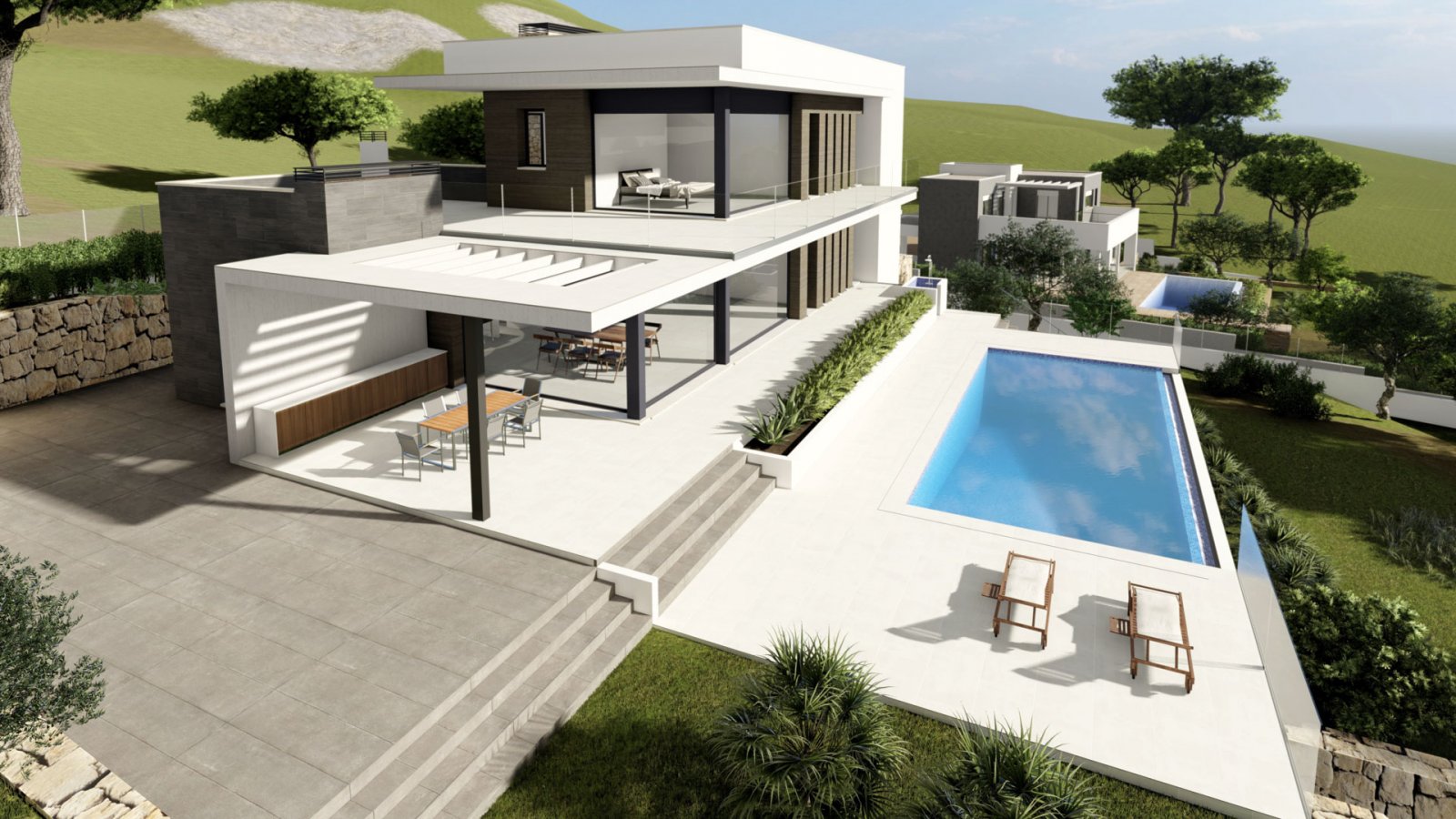 4480JAV Fantastische Neubauvilla im Bau zum Verkauf in Jávea