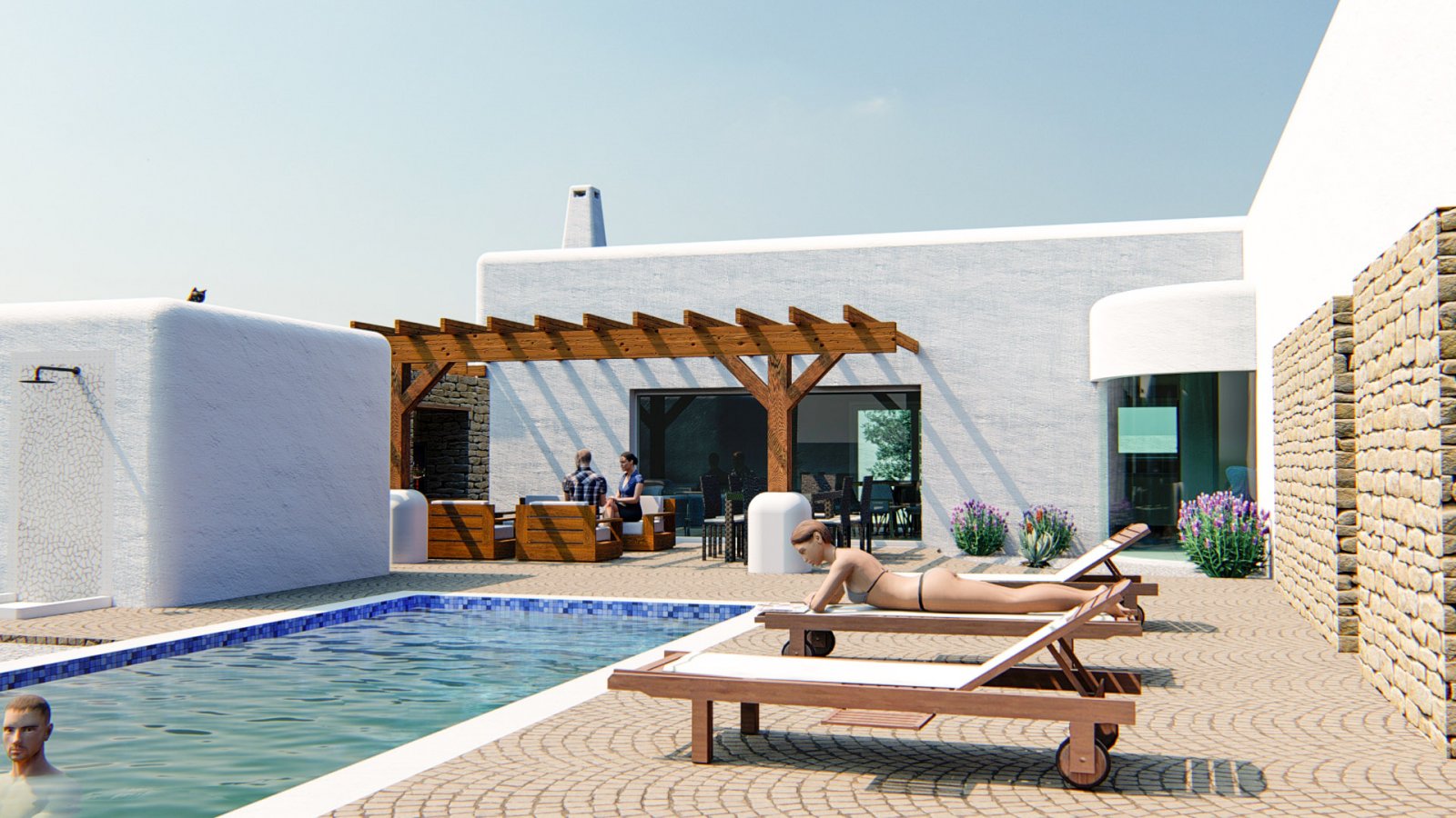 Projekt schöne ibizenkische Villa zum Verkauf in Alfaz del Pi