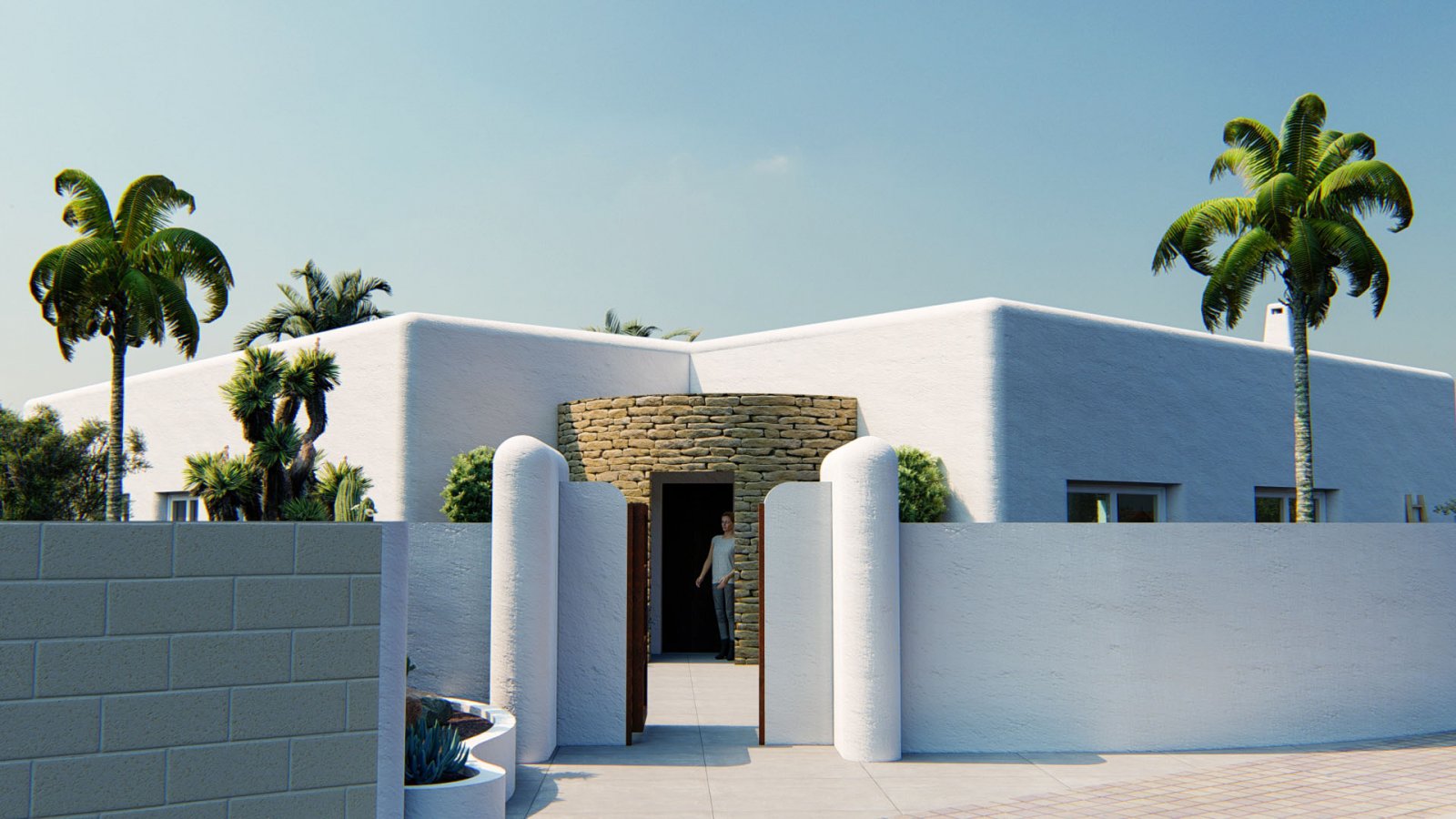 Projekt schöne ibizenkische Villa zum Verkauf in Alfaz del Pi