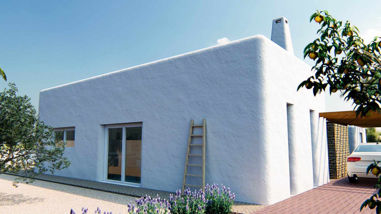 Projekt schöne ibizenkische Villa zum Verkauf in Alfaz del Pi