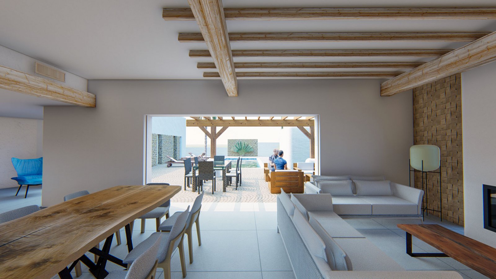 Projekt schöne ibizenkische Villa zum Verkauf in Alfaz del Pi