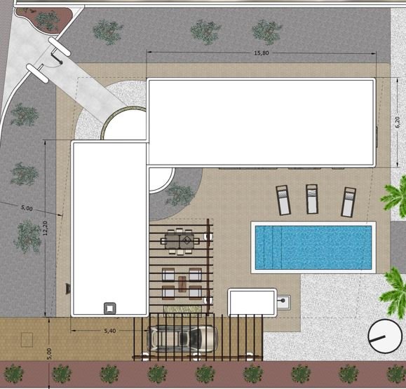 Projekt schöne ibizenkische Villa zum Verkauf in Alfaz del Pi