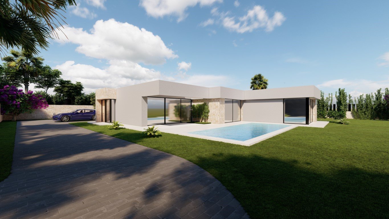 Calpe: 6414CAL Moderne, einstöckige, neu gebaute Villa in Laufnähe zum Yachthafen in Calpe  Calpe: 6414CAL Moderne, einstöckige, neu gebaute Villa in Laufnähe zum Yachthafen in Calpe
