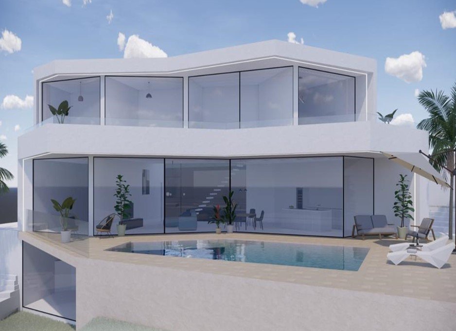 4299BEN Luxuriöse Neubauvilla mit fantastischem Meerblick in Benissa zu verkaufen
