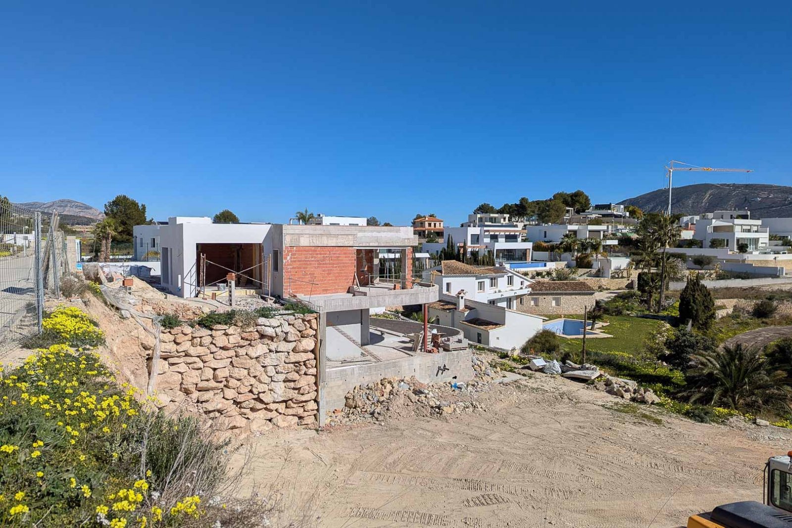 8114MOR Neubauvilla im Bau mit Panoramablick auf das Meer zum Verkauf in Moraira.