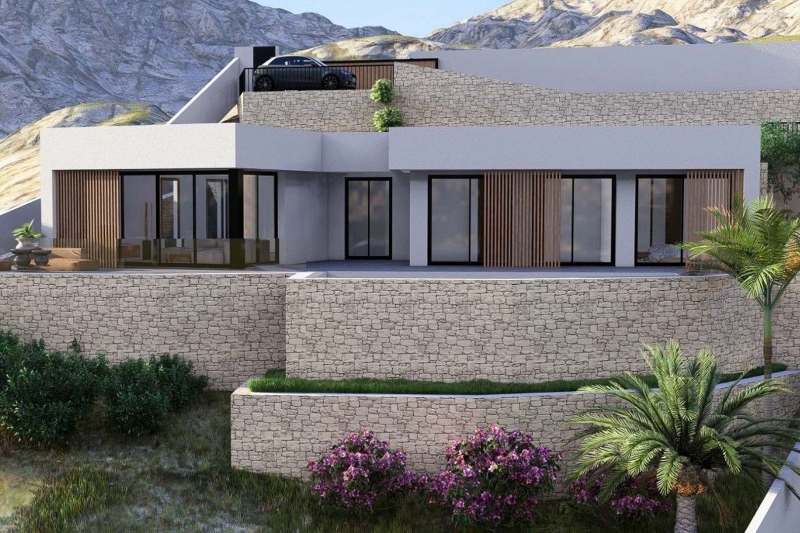 Pedreguer: 8215PED Lizensiertes modernes Villenprojekt mit Bergblick in Pedreguer zu verkaufen.  Pedreguer: 8215PED Lizensiertes modernes Villenprojekt mit Bergblick in Pedreguer zu verkaufen.