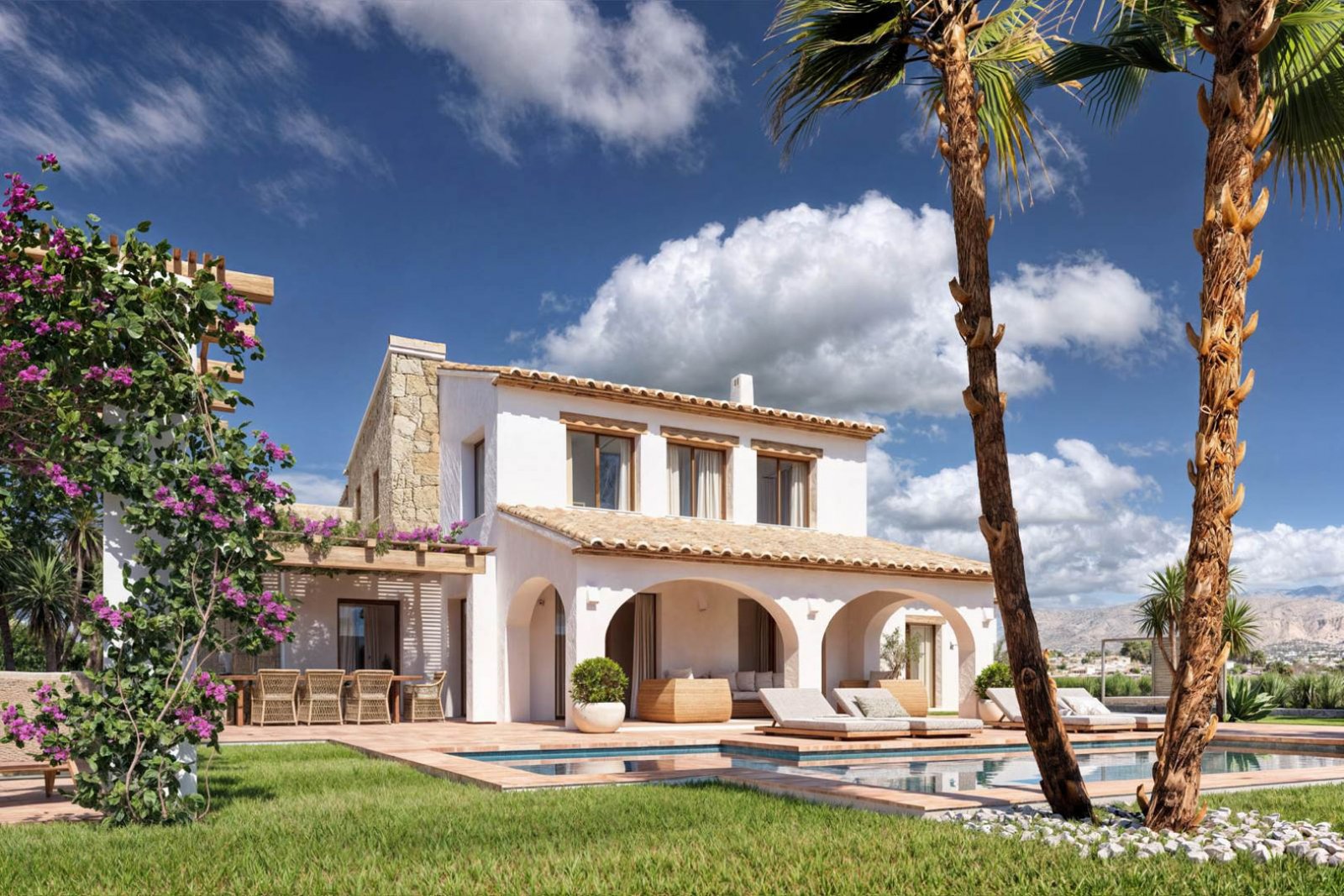 Teulada: 4456BEN Rustikale mediterrane Luxusvilla mit Meer- und Bergblick zu verkaufen in Benimarco, Teulada  Teulada: 4456BEN Rustikale mediterrane Luxusvilla mit Meer- und Bergblick zu verkaufen in Benimarco, Teulada