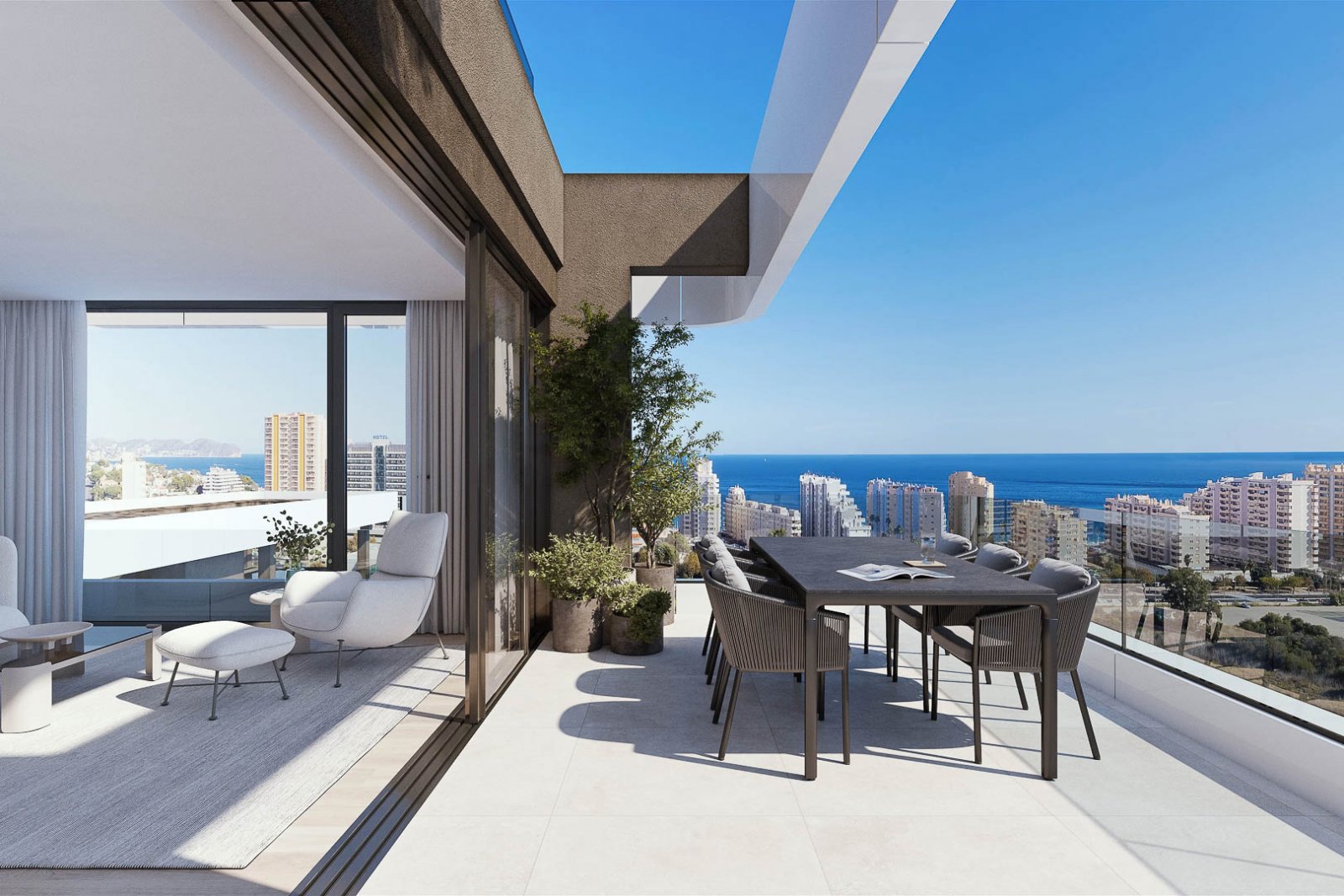 8265CAL Im Bau befindliche Luxusapartments mit Meerblick zum Verkauf in Calpe.