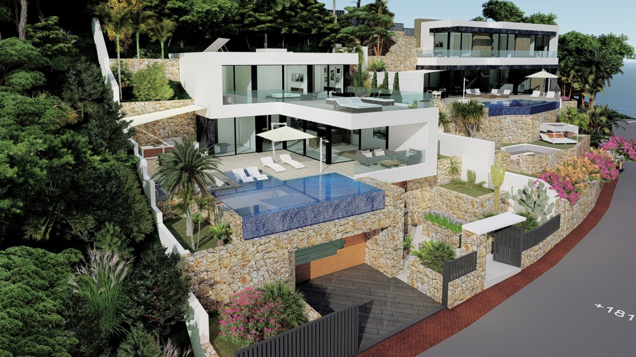 3230CAL Neu gebaute Villa zum Verkauf mit Meerblick in Calpe