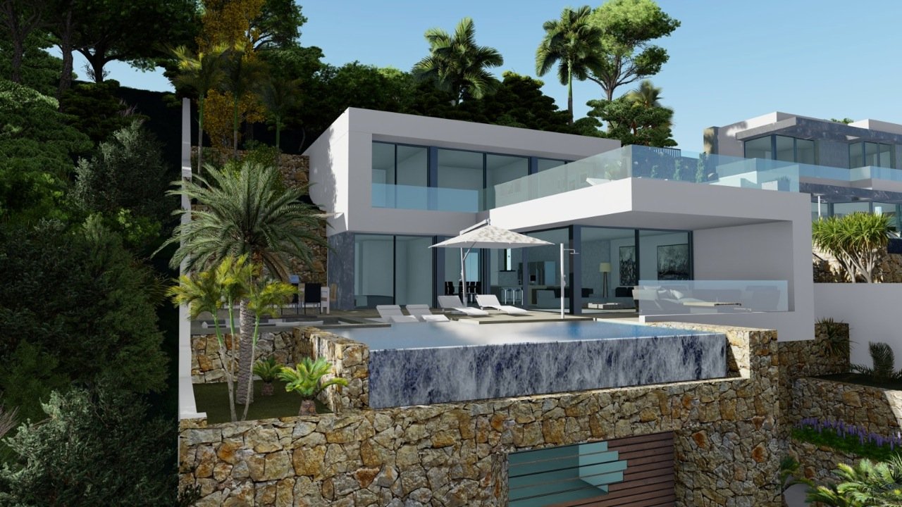 3230CAL Neu gebaute Villa zum Verkauf mit Meerblick in Calpe