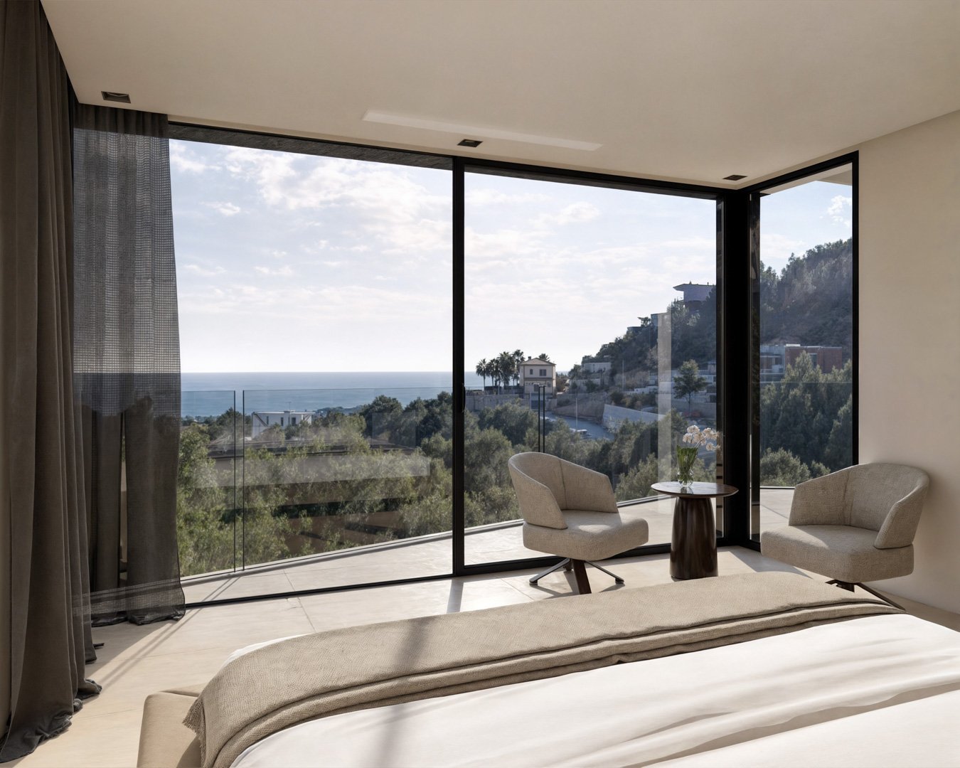 4552BEN Luxuriöse Villa mit Meerblick und Baugenehmigung zum Verkauf in Raco de Galeno