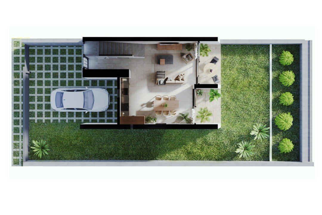 4568CAL Moderne Neubau-Doppelhaushälfte zum Verkauf in Calpe