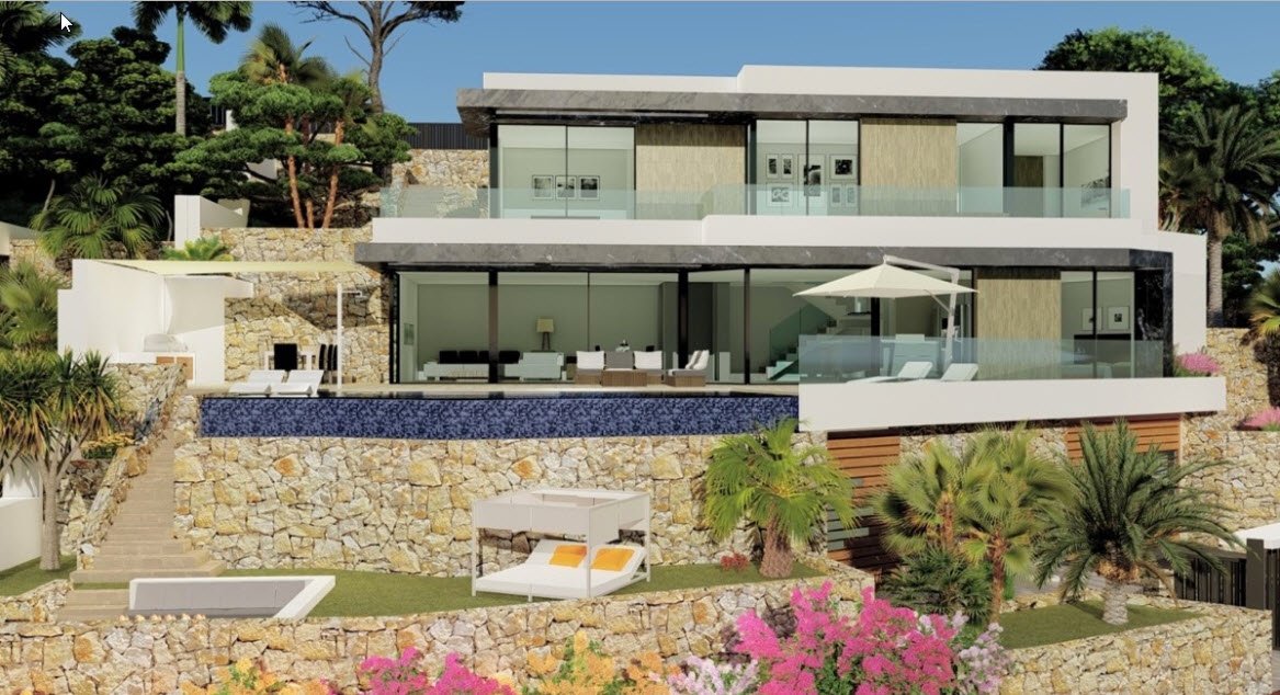 3231CAL Neu gebaute Villa mit Meerblick in Calpe zu verkaufen