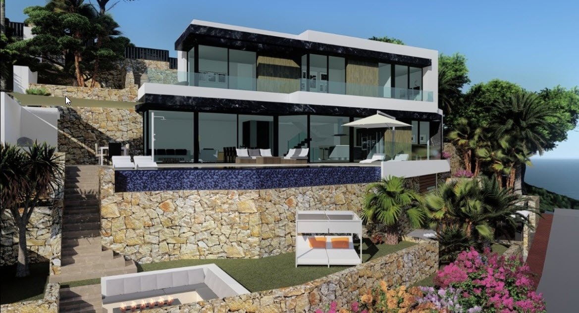 3231CAL Neu gebaute Villa mit Meerblick in Calpe zu verkaufen