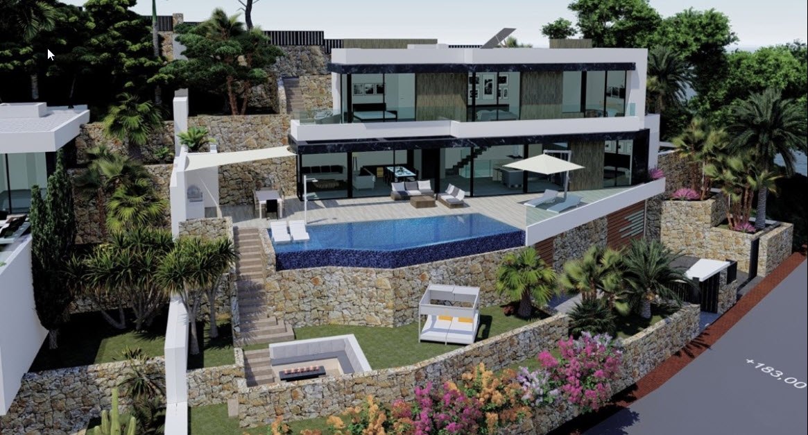 3231CAL Neu gebaute Villa mit Meerblick in Calpe zu verkaufen