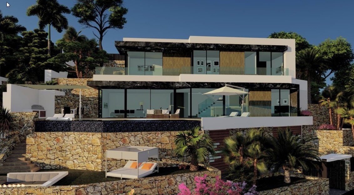 3231CAL Neu gebaute Villa mit Meerblick in Calpe zu verkaufen