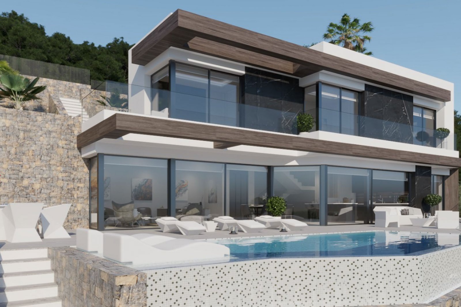 3231CAL Neu gebaute Villa mit Meerblick in Calpe zu verkaufen