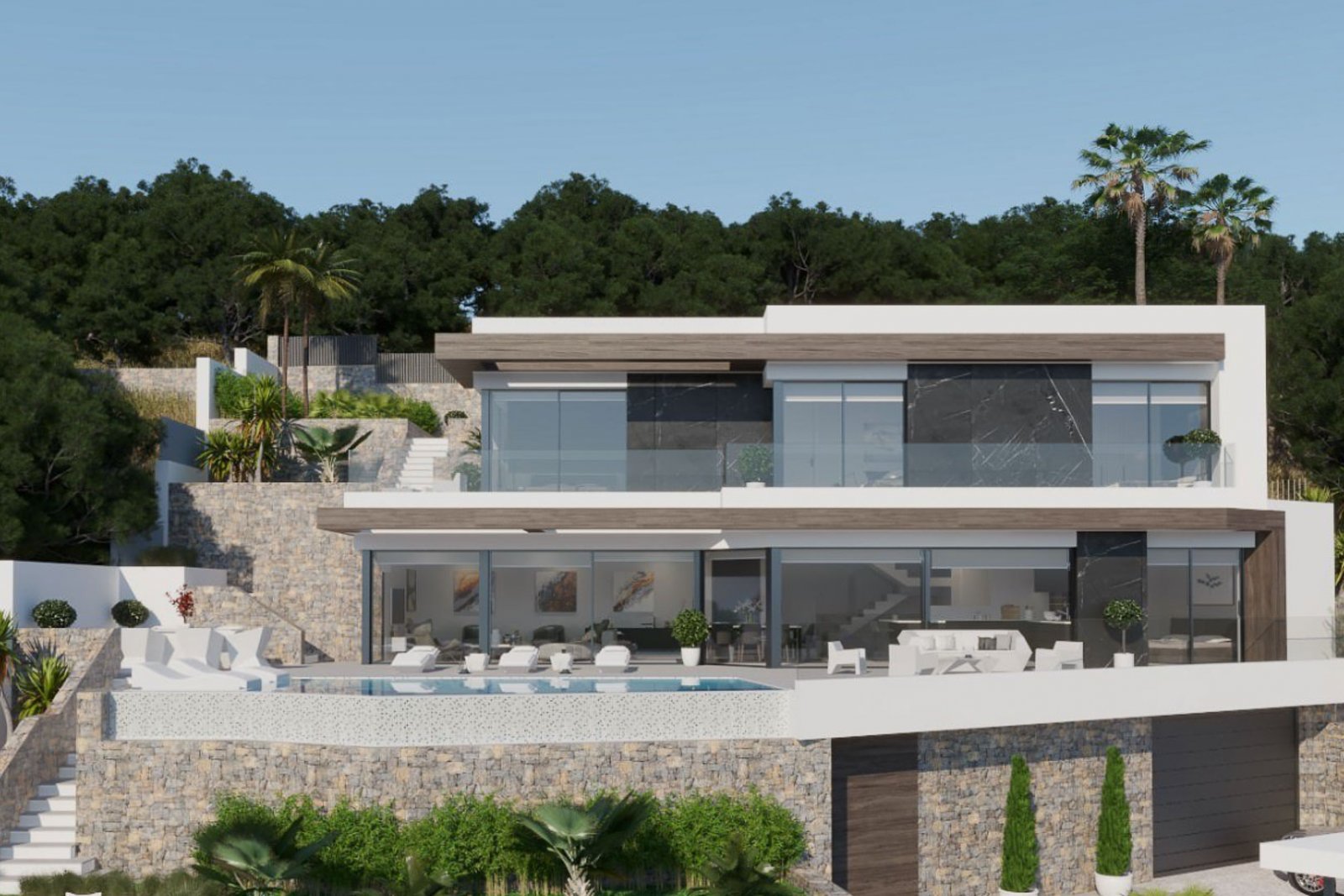 3231CAL Neu gebaute Villa mit Meerblick in Calpe zu verkaufen