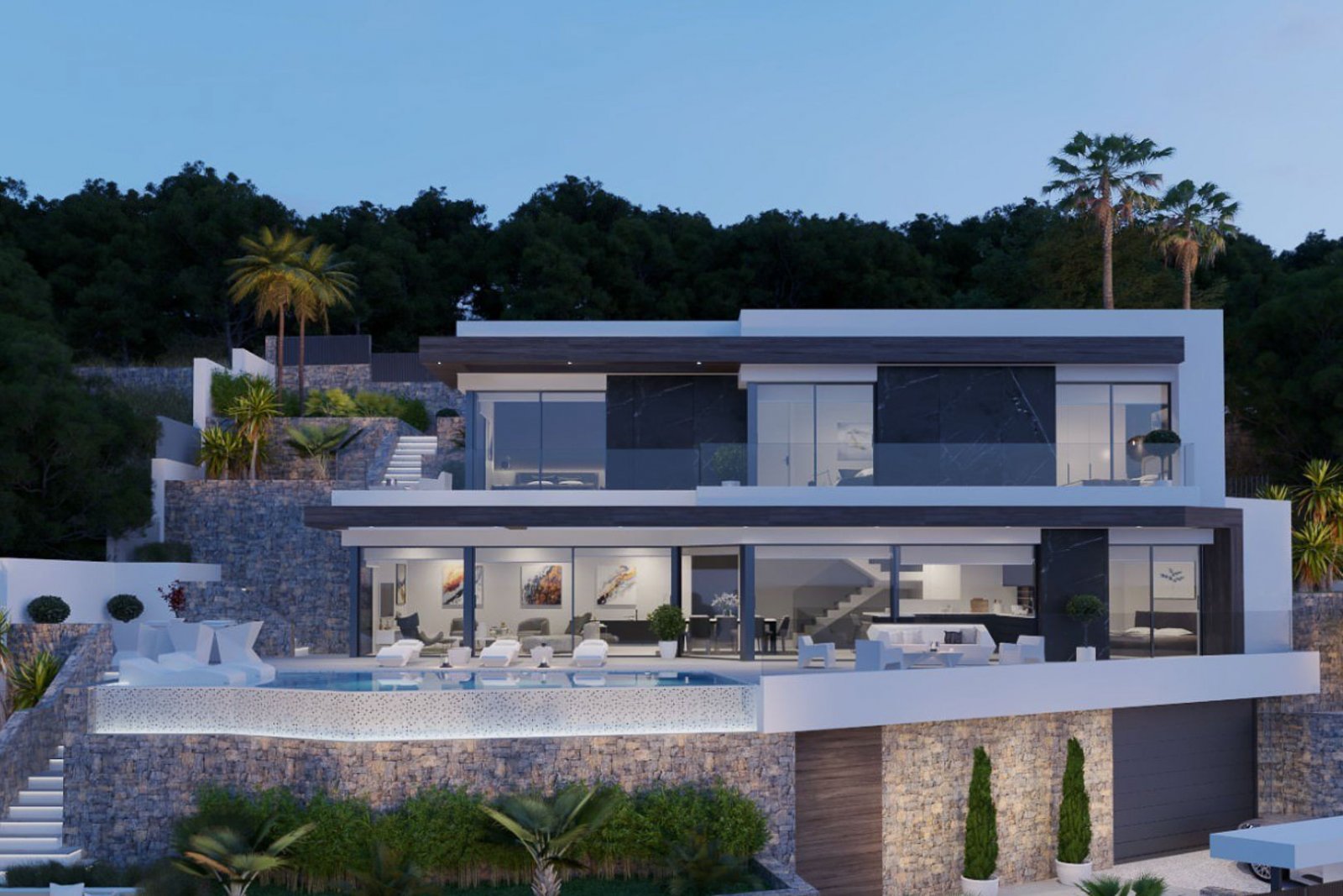 3231CAL Neu gebaute Villa mit Meerblick in Calpe zu verkaufen