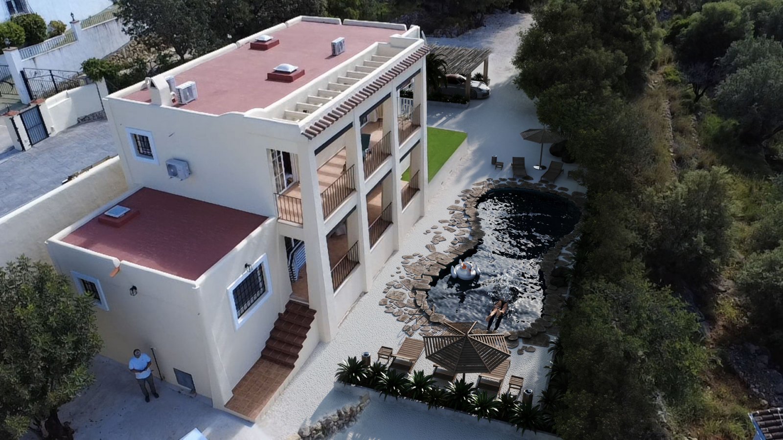 C4XY4536JAL Renovierte Villa zum Verkauf mit Panoramablick auf das Tal im Valle del Paraíso