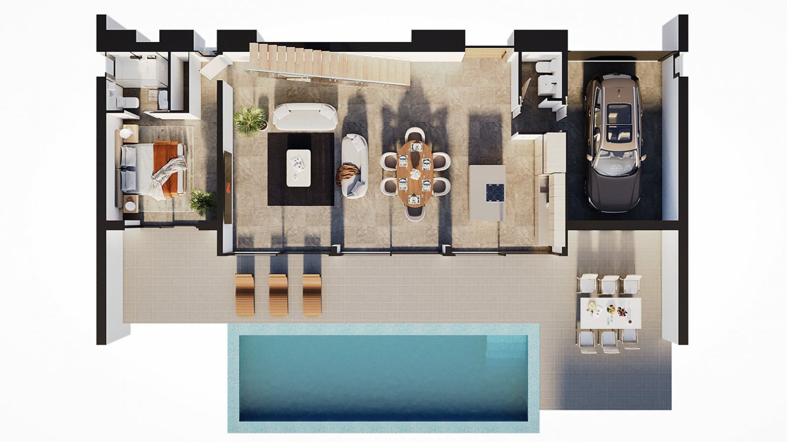 4569CAL Moderne Neubauvilla nur wenige Gehminuten vom Strand von Calpe entfernt