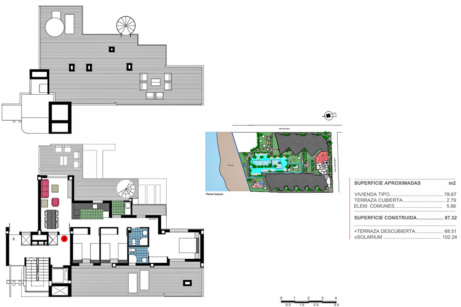 8297DEN Penthouse mit großer Terrasse, in erster Linie mit Meer- und Bergblick, zu verkaufen in Denia.