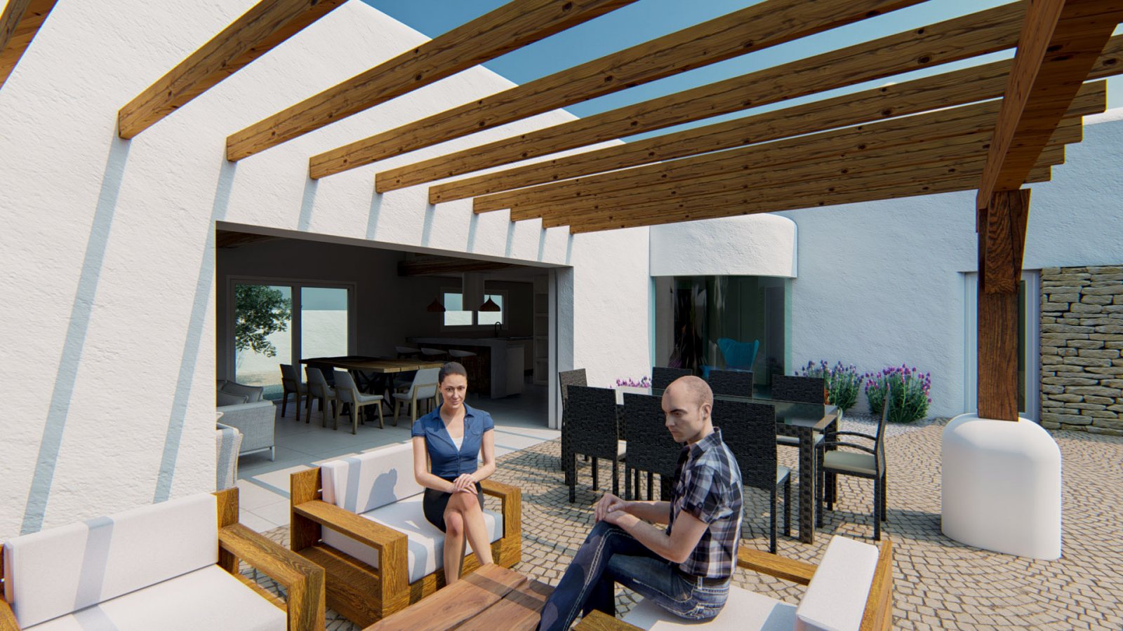 Projekt schöne ibizenkische Villa zum Verkauf in Alfaz del Pi