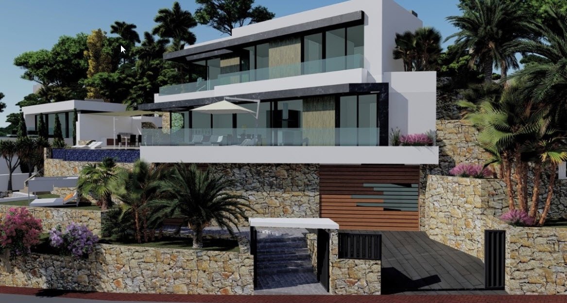 3231CAL Neu gebaute Villa mit Meerblick in Calpe zu verkaufen