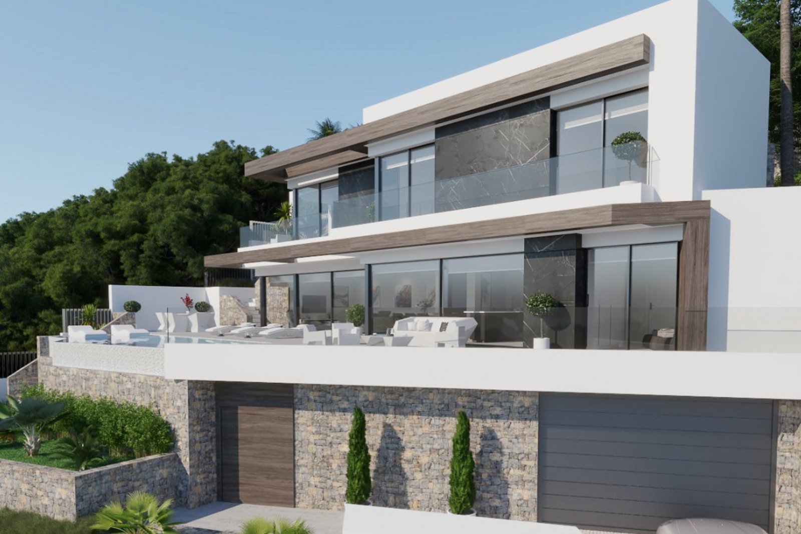3231CAL Neu gebaute Villa mit Meerblick in Calpe zu verkaufen