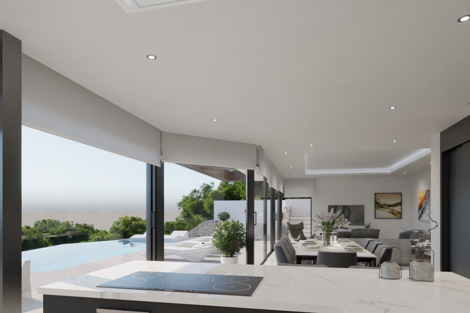 3231CAL Neu gebaute Villa mit Meerblick in Calpe zu verkaufen