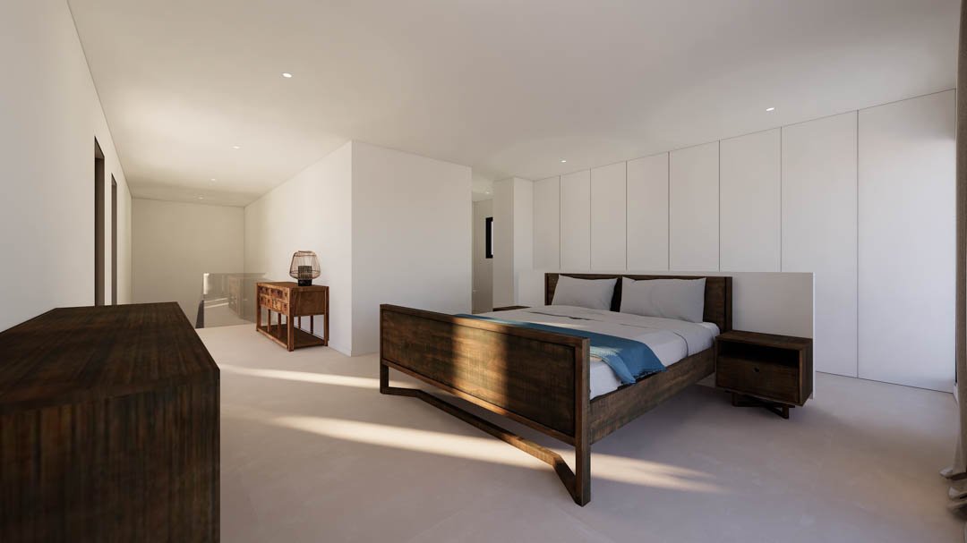 7120MOR Ibiza-Villa-Projekt mit Lizenz in Meeresnähe zum Verkauf in Moraira.