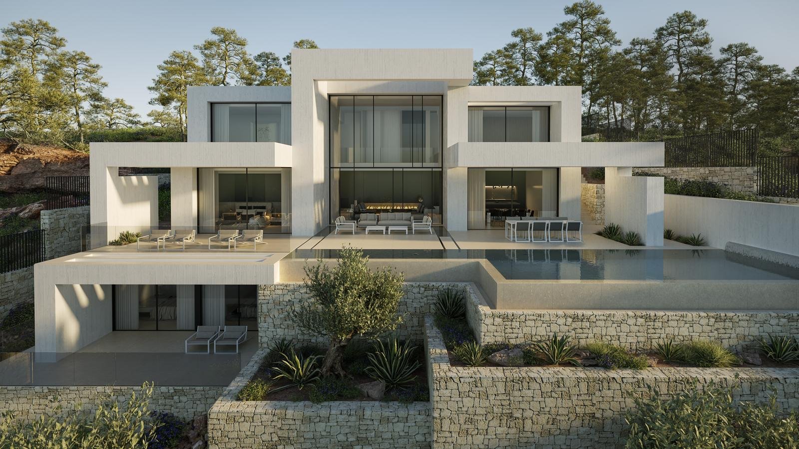 3299JAV Moderne Luxusvilla mit Meerblick zu verkaufen in Javea