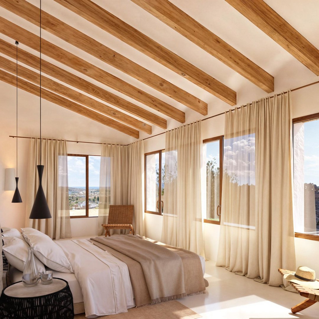 4456BEN Rustikale mediterrane Luxusvilla mit Meer- und Bergblick zu verkaufen in Benimarco, Teulada